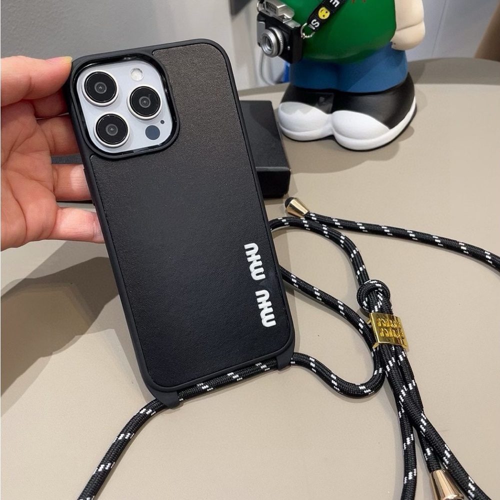 miumiu new phone case Colorful rope crossbody phone case
